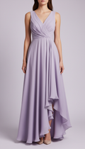 Lavender Asymmetrical Hem Dress
